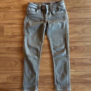 Rock Revival Crop Brown Jeans